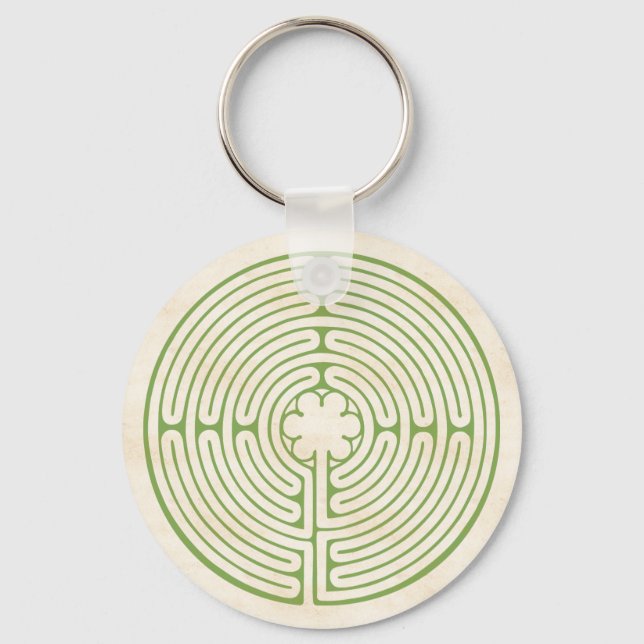 Llavero Chartres Labyrinth Green (Anverso)