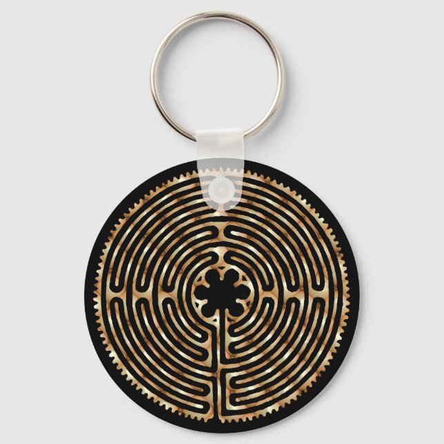 Llavero Chartres Labyrinth Pearl Dark Paths Keychain (Anverso)