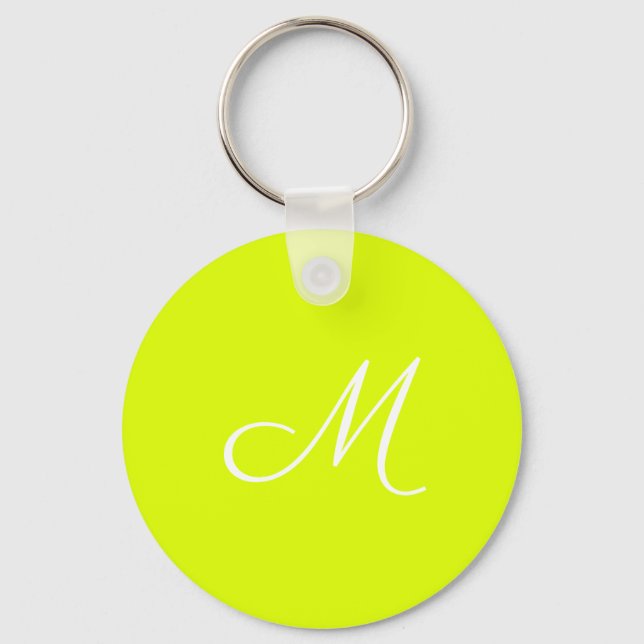 Llavero Chartreuse yellow -  monogrammed (Anverso)