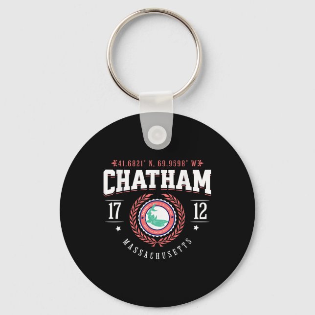 Llavero Chatham Mamáes Cape Cod Souvenir Beach Shark Nauti (Anverso)