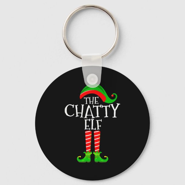 Llavero Chatty Elf Funny Matching Family Group Christmas P (Anverso)