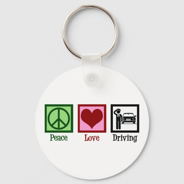 Llavero Chauffeur Peace Love Driing Business (Anverso)