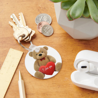 Llavero Chaveiro com detalhes de urso de eu te amo