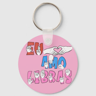 Llavero Chaveiro Eu amo Libras