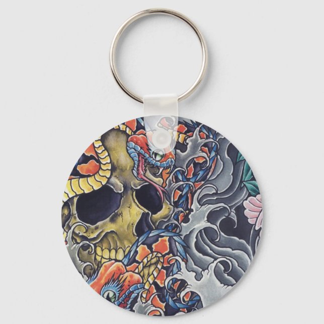 Llavero Chaveiro redondo "Abstrato Tatoo" (Anverso)