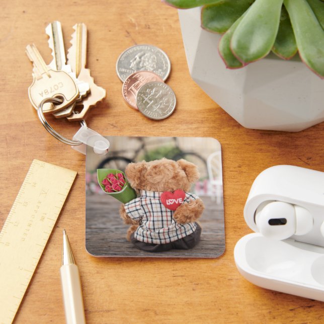 Llavero Chaveiro ursinho de pelúcia "Dia dos Namorados" (Escritorio )