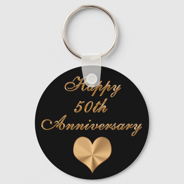 Llavero Cheap 50th Wedding Anniversary Gifts Keychains (Anverso)