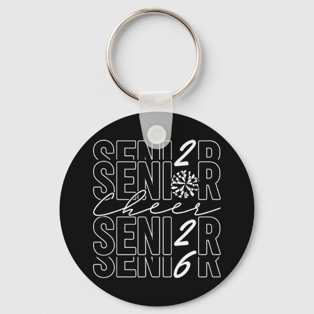 Llavero Cheer Senior 2026 Metal Circle Keychain (Anverso)