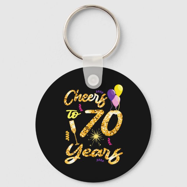 Llavero Cheers To 70 Years 1951 70th Birthday Gift  (Anverso)