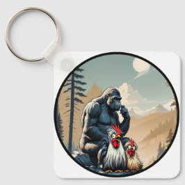 Llavero "Cheesy Chicken Meets Bigfoot Mountain" Keychain