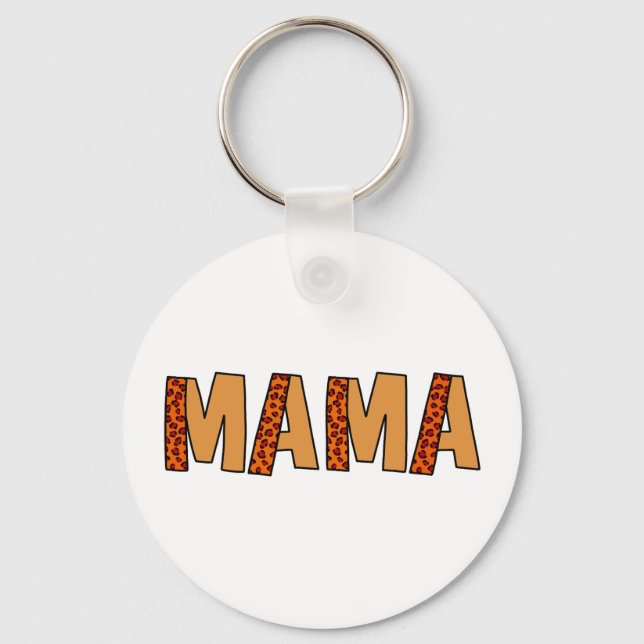 Llavero Cheetah Print Leopard Mom (Anverso)