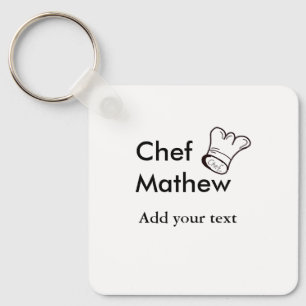Llavero Chef cocinero añadir nombre texto hombres cocina p