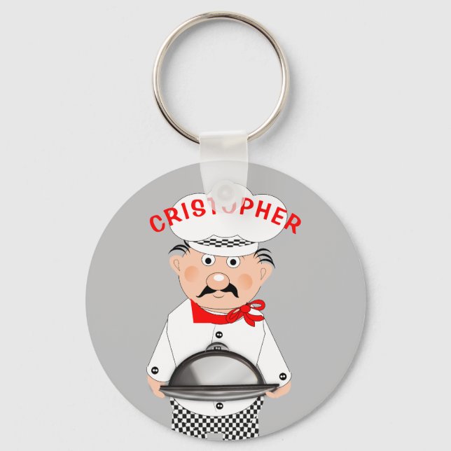 Llavero Chef Cook Funny Cute Personalizado (Anverso)