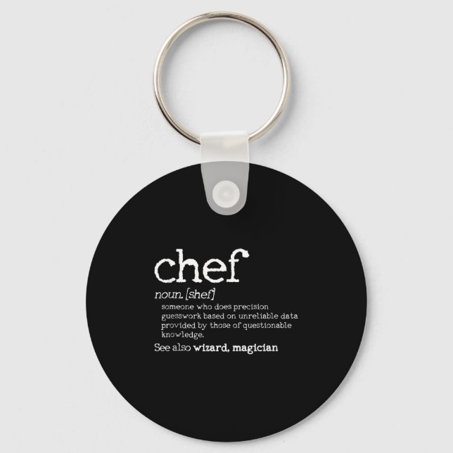 Llavero Chef Definition - Funny Dictionary Cooking Gift Ta (Anverso)