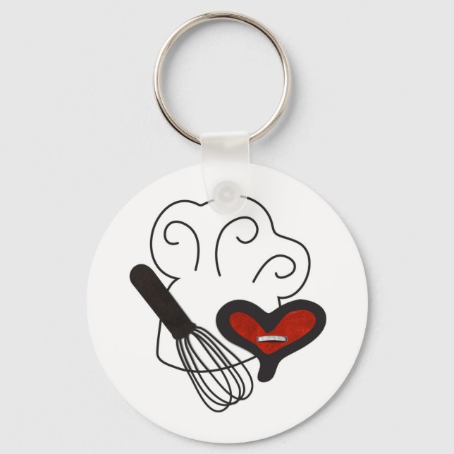 Llavero Chef gorra cocina amor (Anverso)