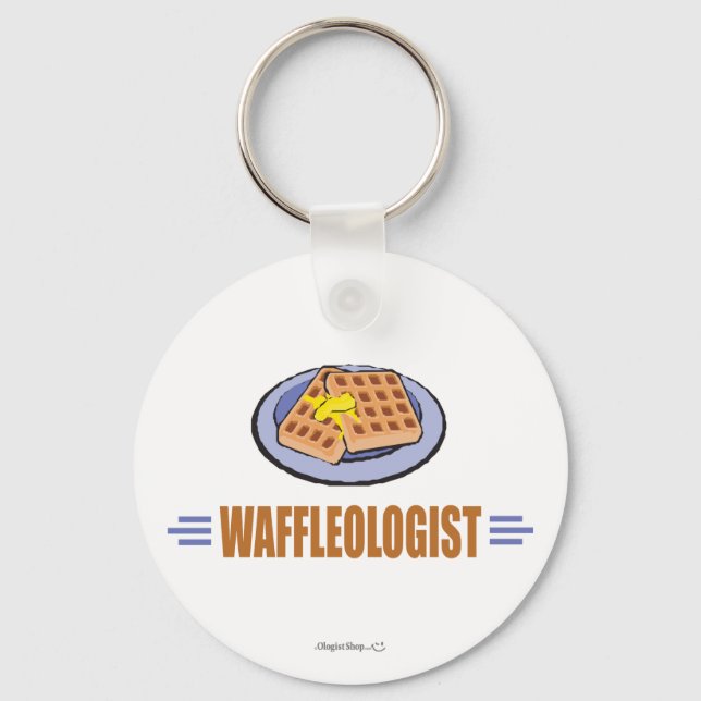 Llavero Chef humorístico de Waffle (Anverso)