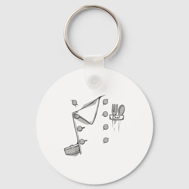 Llavero Chef Jacket Chef Costume Cook Cooking Funny Chef G (Anverso)