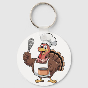 Llavero Chef Turkey Thankding Cook Gobbler