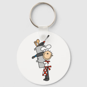 Llavero Chef With Pots and Pans