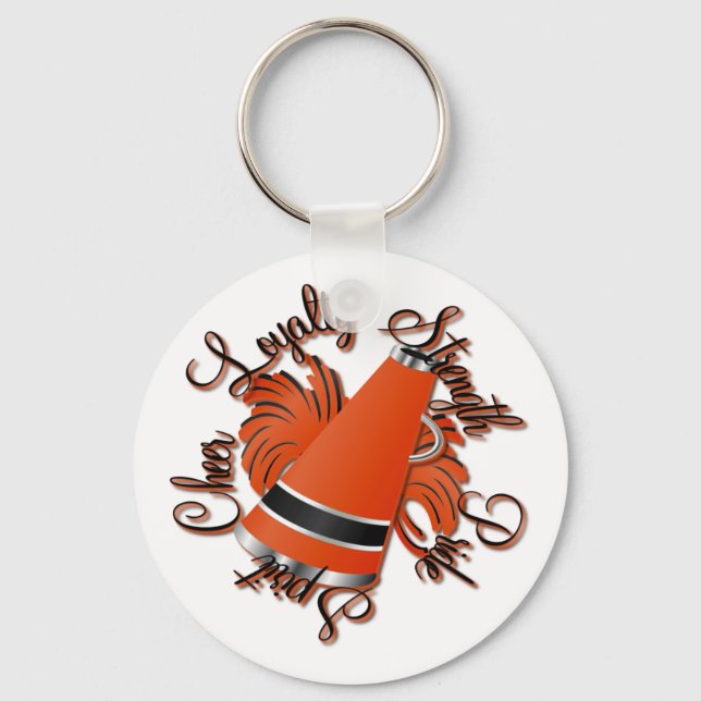 Llavero Cheque Black and OrangeQualities (Anverso)