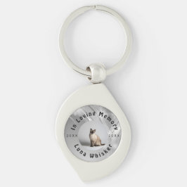 Llavero Cherished Cat Photo Memory Frame Art