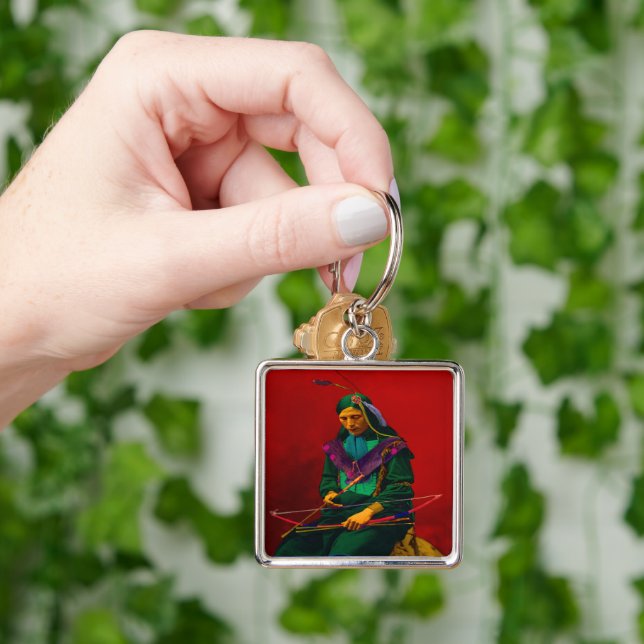 Llavero Cherokee Native American Pop Art Keychain (Mano)