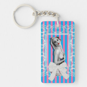 Llavero Cherrie Au Lait Sweetshop Candy Stripe Cute Retro