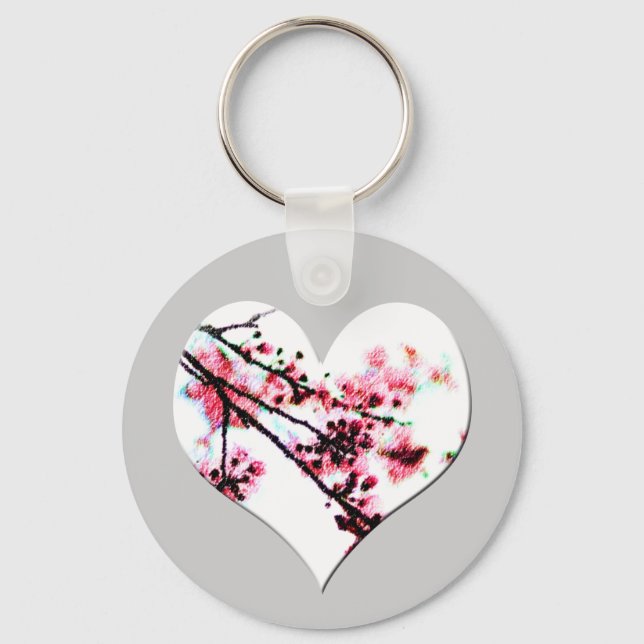 Llavero Cherry Blossom Heart (Anverso)