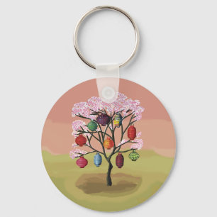 Llavero Cherry Blossom with oriental paper lanterns