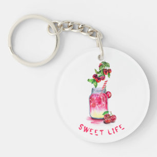 Llavero Cherry Juice Guay Drink Fruit Keychain
