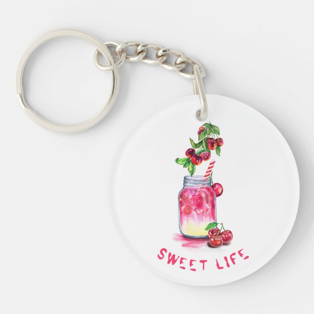 Llavero Cherry Juice Guay Drink Fruit Keychain (Frente)