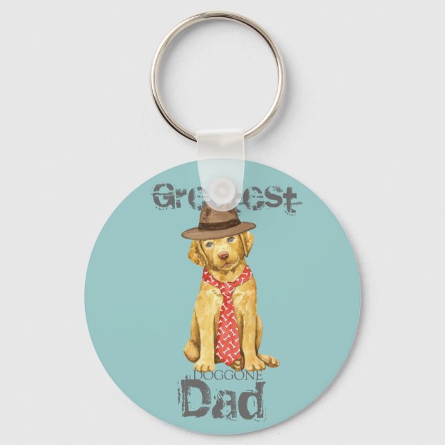 Llavero Chesapeake Bay Retriever Dad (Anverso)