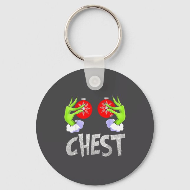 Llavero Chest Nuts Matching Chestnuts Christmas Snow Coupl (Anverso)