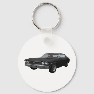 Llavero Chevelle 1968 SS: Acabado en negro