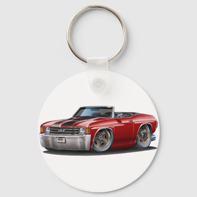 Llavero Chevelle Maroon-Black Convertible 1971-72 (Anverso)