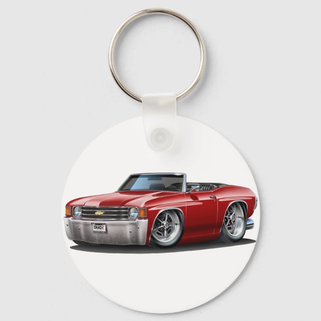 Llavero Chevelle Maroon Convertible 1971-72 (Anverso)