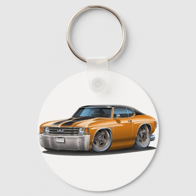 Llavero Chevelle Naranja-Black Top Car 1971-72 (Anverso)