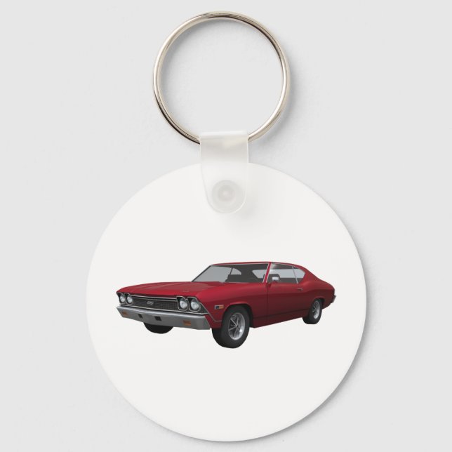 Llavero Chevelle SS de 1968: acabado de manzana dulce (Anverso)