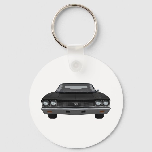 Llavero Chevelle SS de 1968: acabado negro (Anverso)