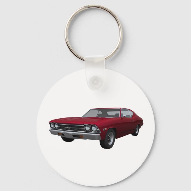 Llavero Chevelle SS de 1969: acabado de manzana dulce (Anverso)