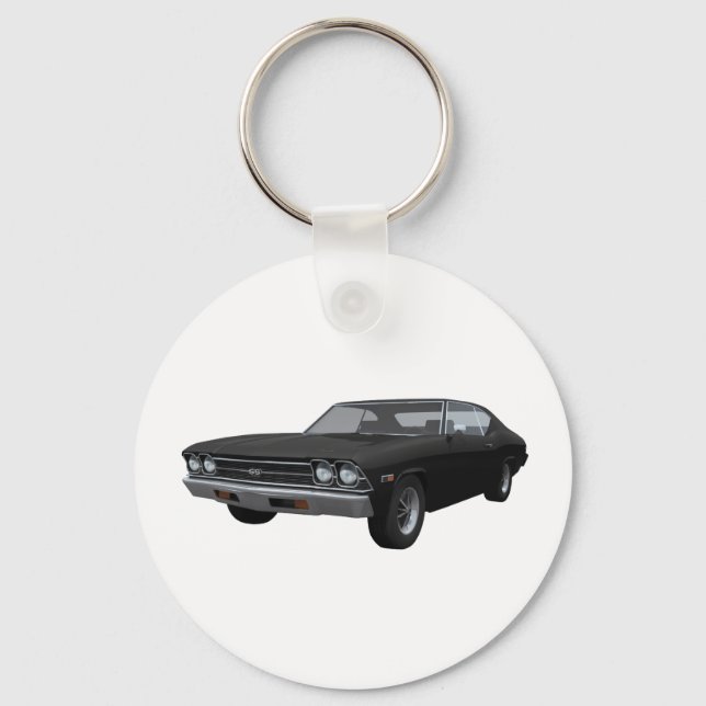 Llavero Chevelle SS de 1969: acabado negro (Anverso)