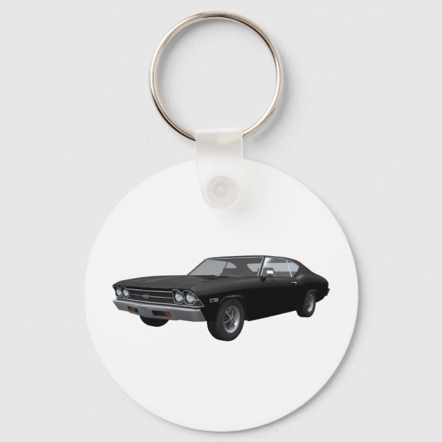 Llavero Chevelle SS de 1969: acabado negro (Anverso)
