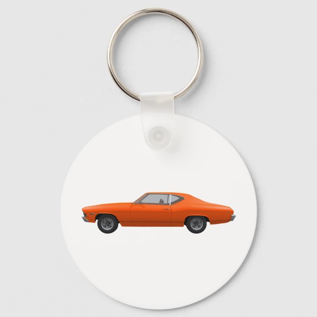Llavero Chevelle SS de 1969: Fin Naranja (Anverso)
