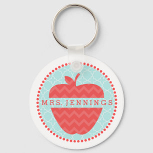 Llavero Chevron Apple Quatrefoil Teachchain