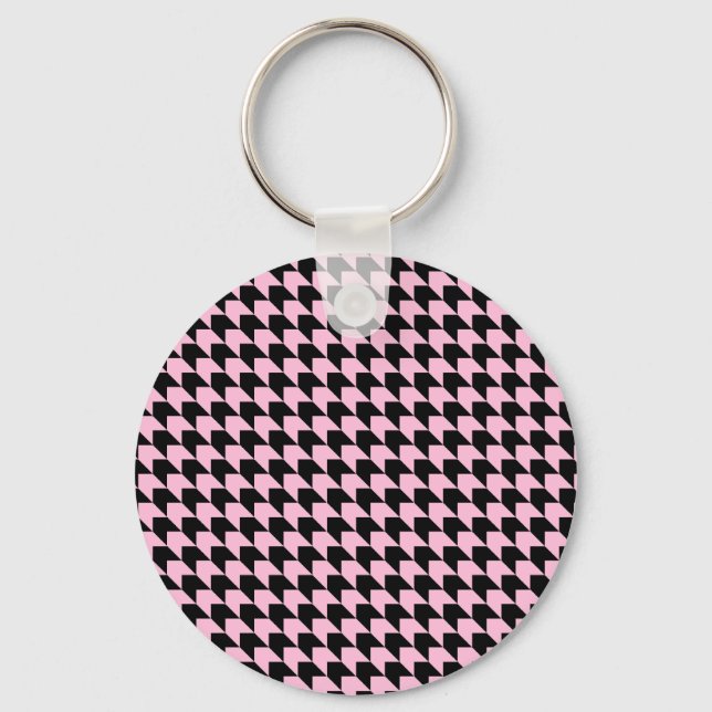 Llavero Chevron Checks rosa y negro (Anverso)