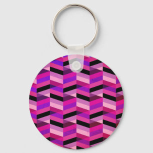 Llavero Chevron/Herringbone abstracto Púrpuras y Violeta