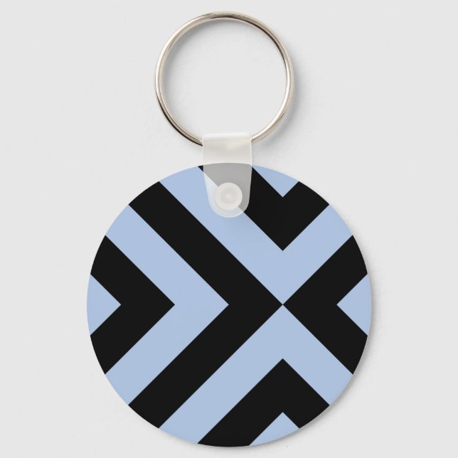 Llavero Chevrons azul claro y negro (Anverso)
