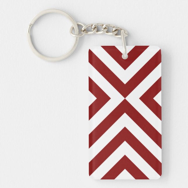 Llavero Chevrons rojo y blanco (Frente)