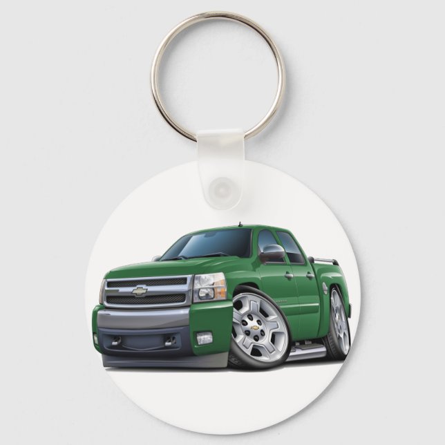 Llavero Chevy Silverado Dualcab Green Truck (Anverso)