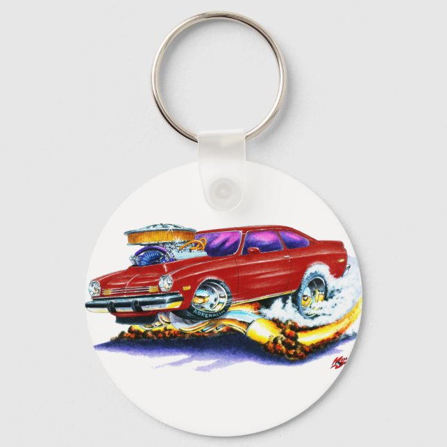 Llavero Chevy Vega Maroon Car (Anverso)